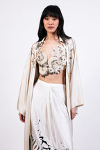 JACKET TOP SKIRT BLACK-WHITE