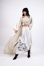 JACKET TOP SKIRT BLACK-WHITE