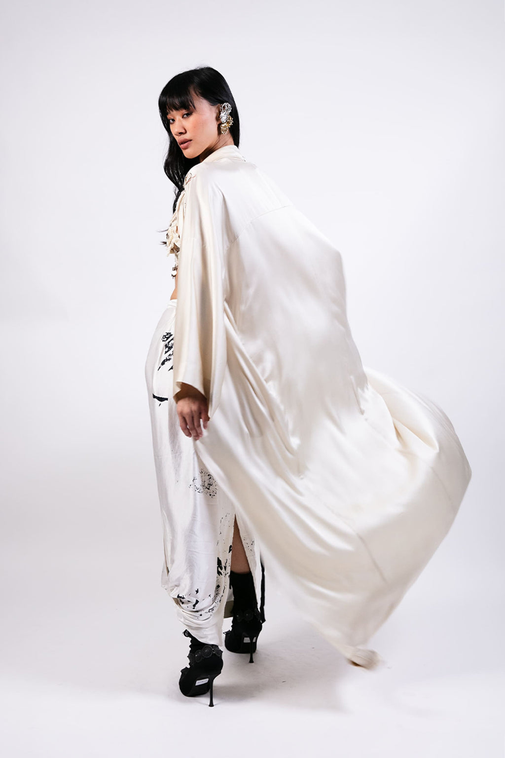 JACKET TOP SKIRT BLACK-WHITE