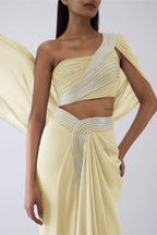 SKIRT TOP DRAPE ICE BLUE BUTTER ROSE