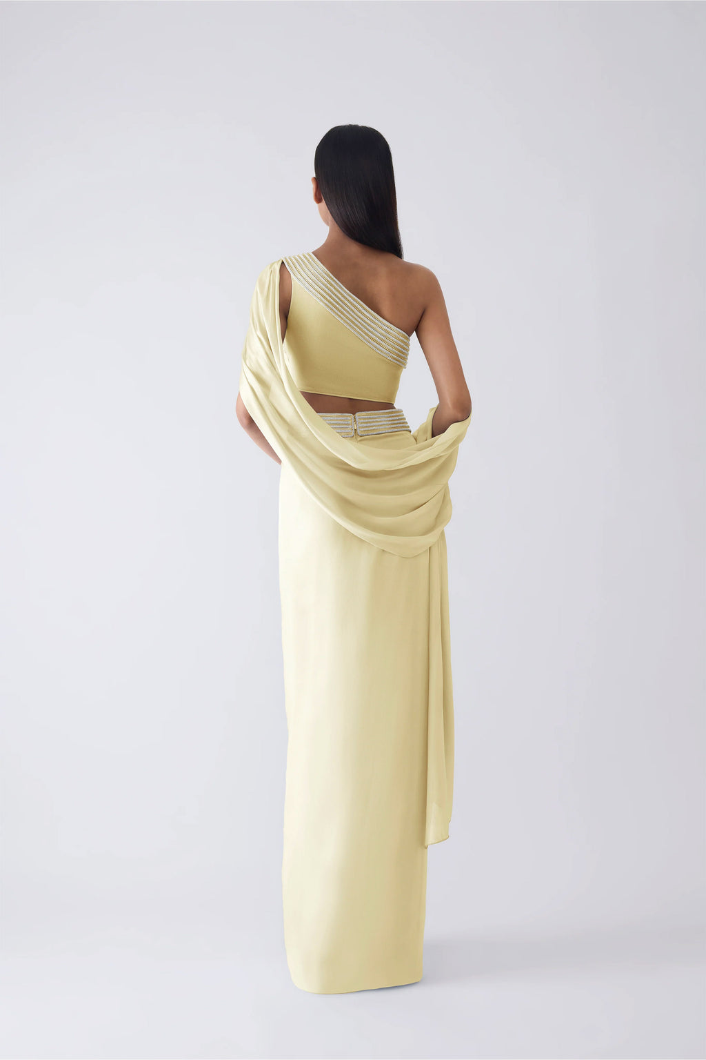 SKIRT TOP DRAPE ICE BLUE BUTTER ROSE