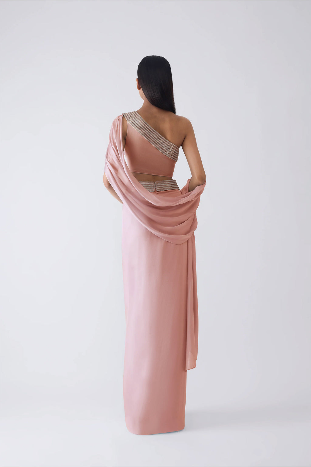 SKIRT TOP DRAPE ICE BLUE BUTTER ROSE