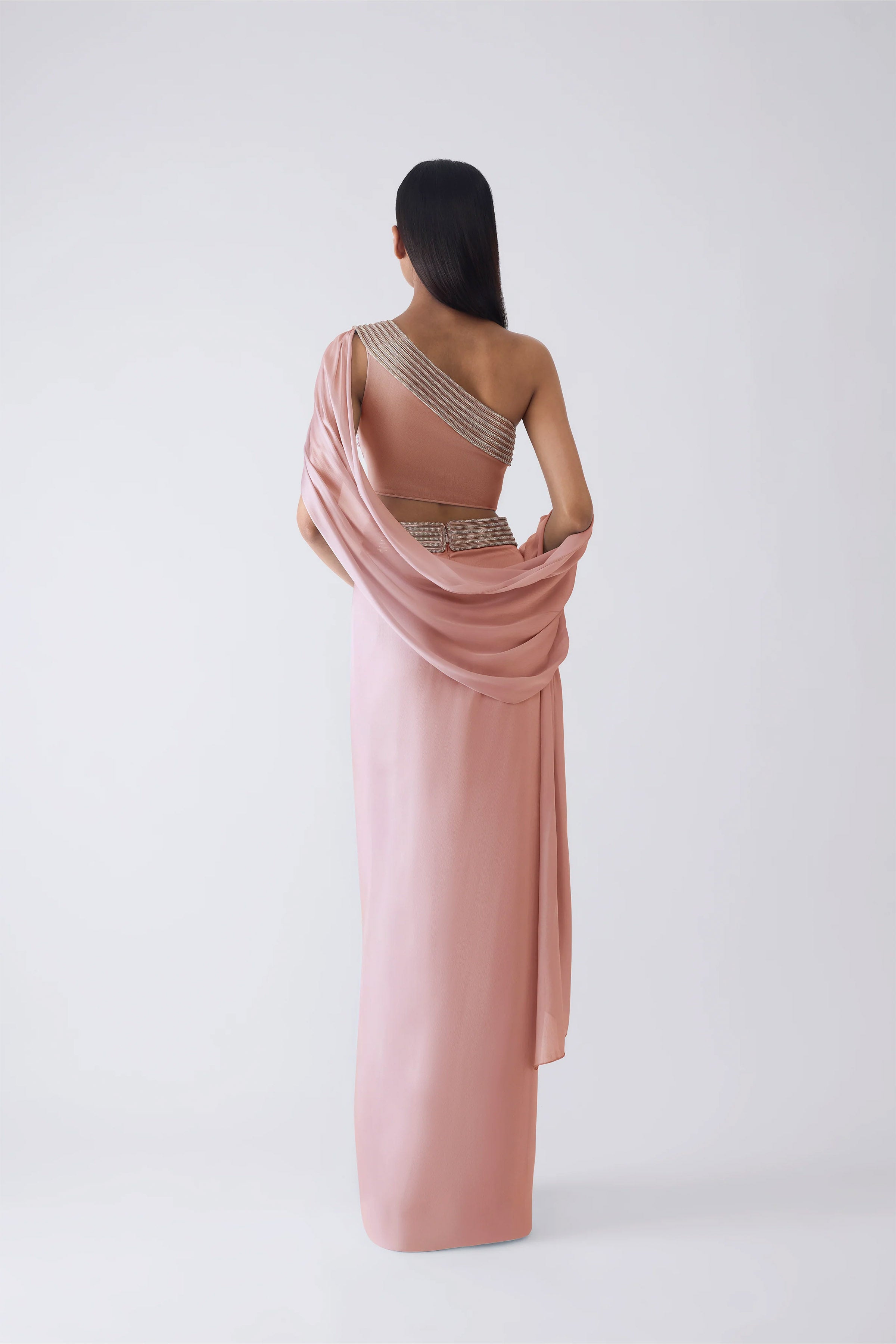 SKIRT TOP DRAPE ICE BLUE BUTTER ROSE