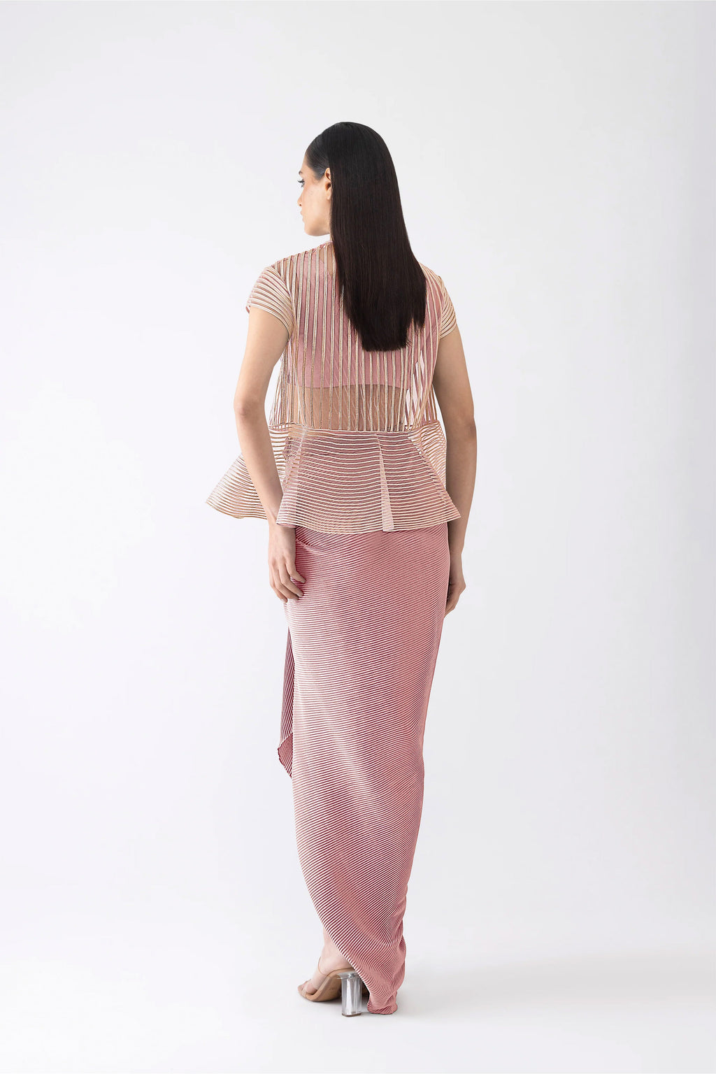 TOP DHOTI ICE GREY ROSE