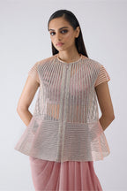 TOP DHOTI ICE GREY ROSE