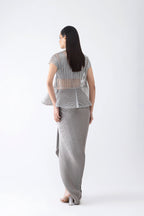TOP DHOTI ICE GREY ROSE