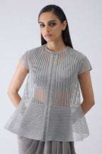 TOP DHOTI ICE GREY ROSE