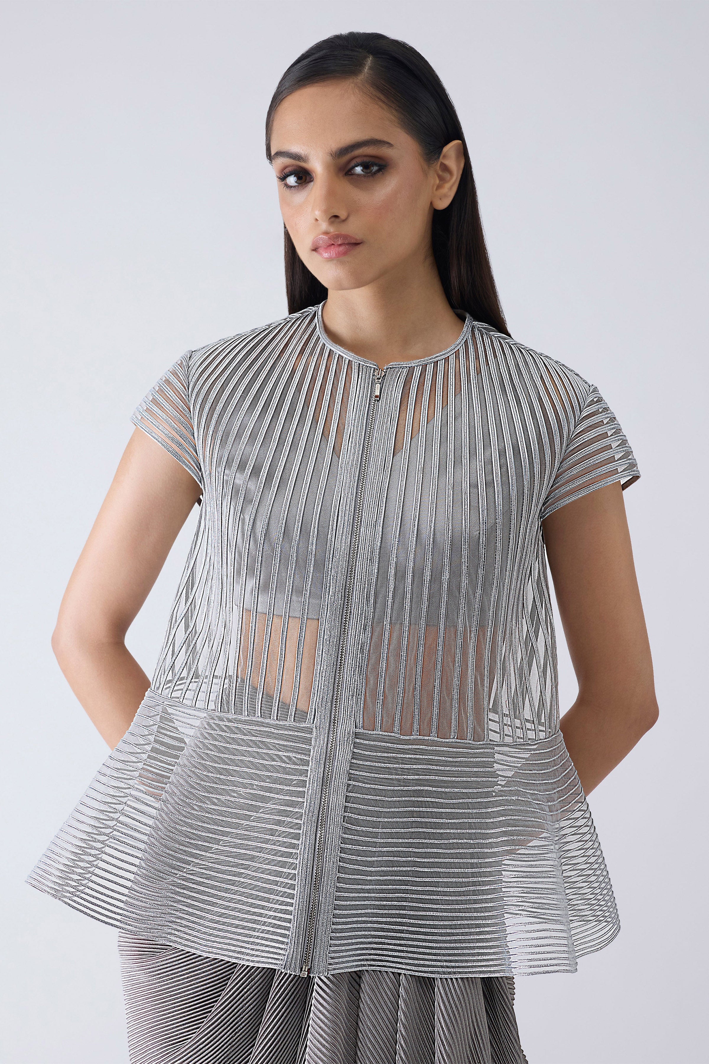 TOP DHOTI ICE GREY