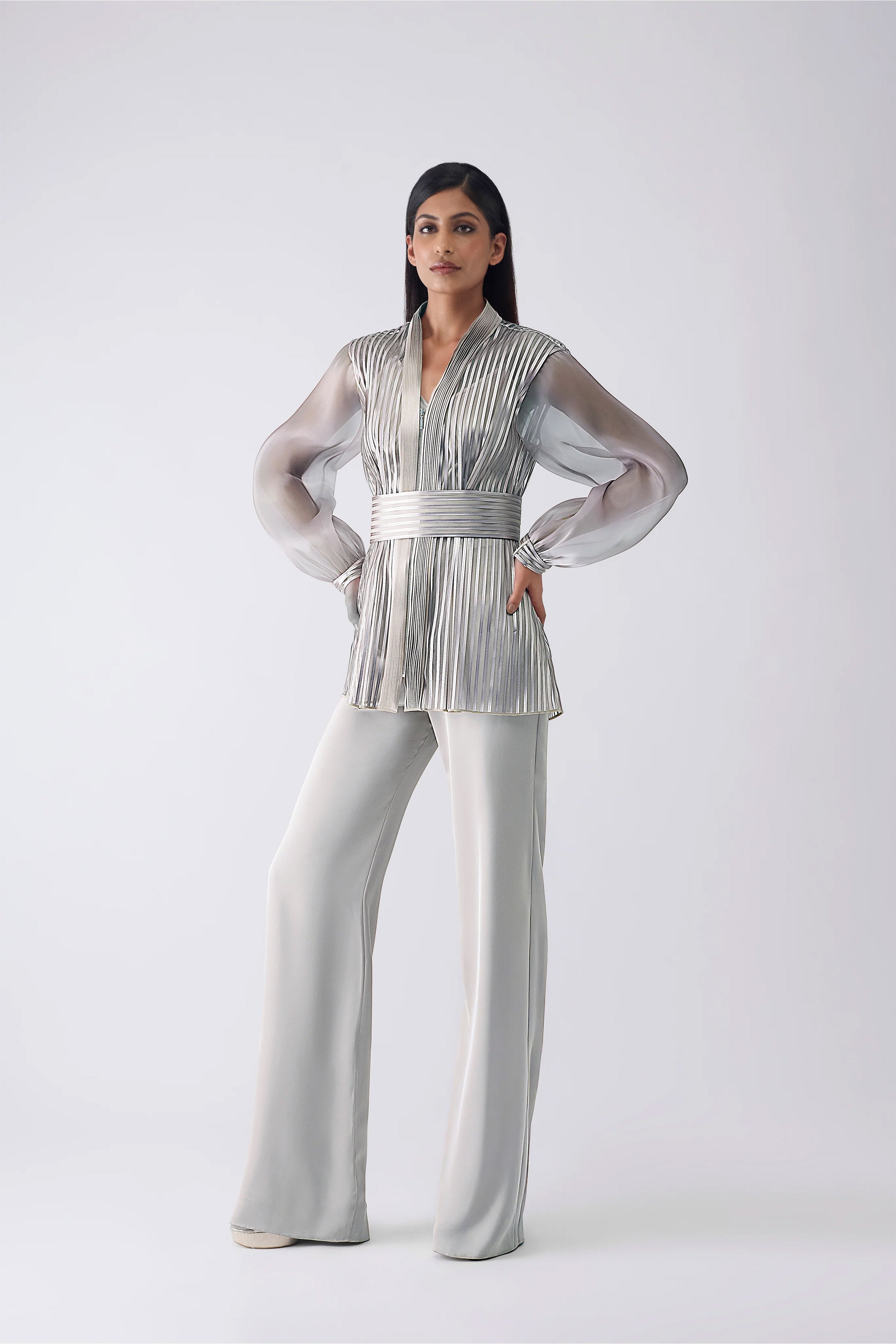 TOP PANT BLUSH ICE GREY