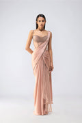 DRAPED SAREE CORSET BLUSH