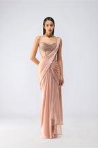 DRAPED SAREE CORSET BLUSH