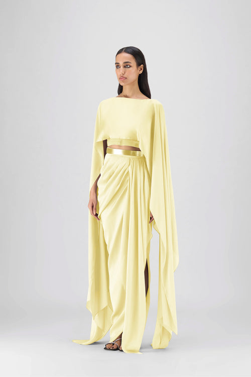 CAPE SKIRT BUTTER BLUSH ICE BLUE STEEL