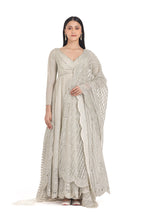 ABHINAV MISHRA ANARKALI DUPATTA CHURIDAR IVORY