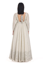 ABHINAV MISHRA ANARKALI DUPATTA CHURIDAR IVORY