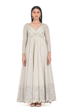 ABHINAV MISHRA ANARKALI DUPATTA CHURIDAR IVORY