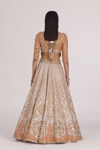 ABHINAV MISHRA LEHENGA BLOUSE DUPATTA ORANGE