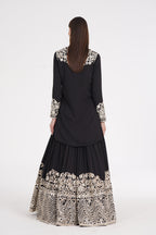 ABHINAV MISHRA LEHENGA KURTI BLACK