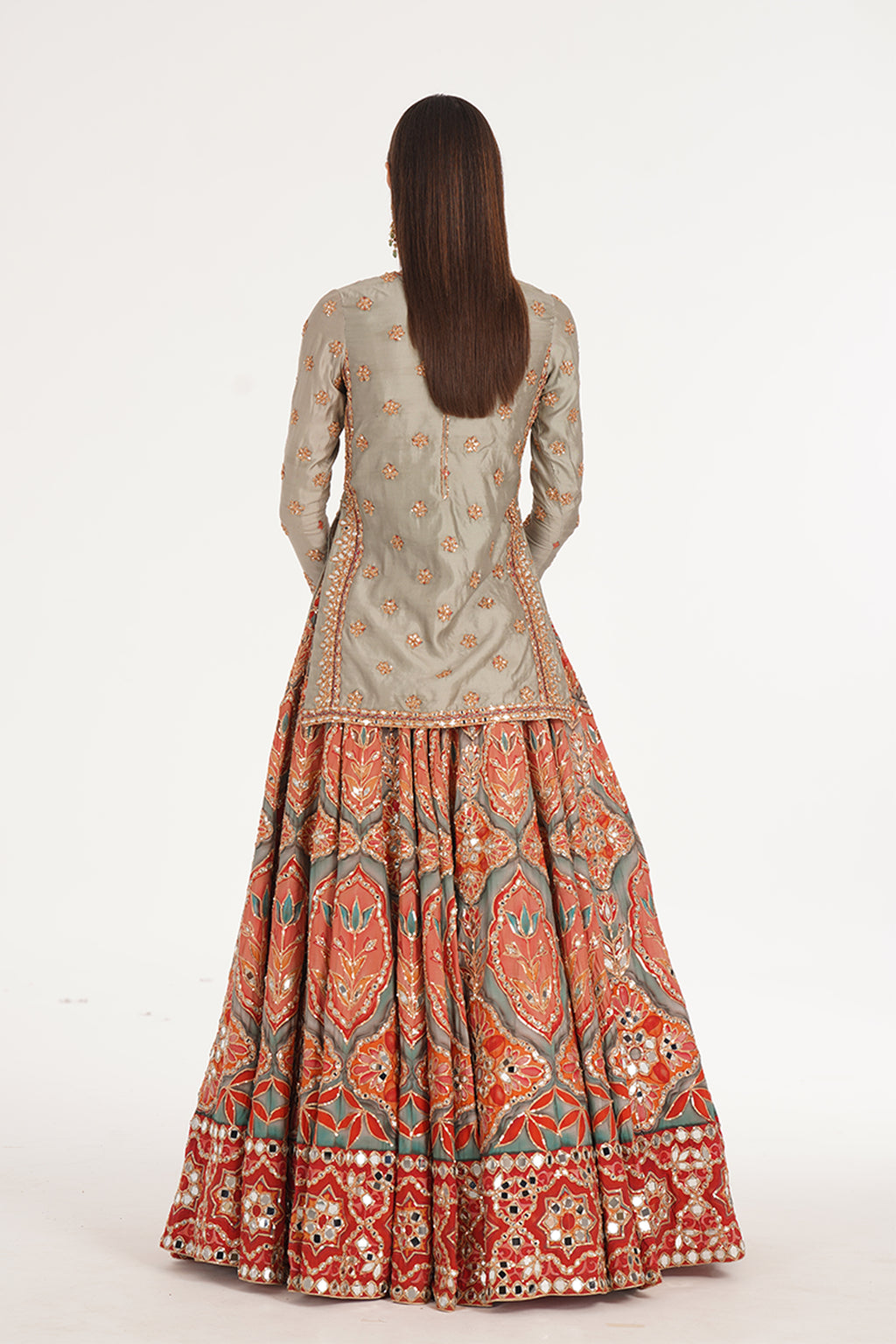 ABHINAV MISHRA LEHENGA KURTI DUPATTA MULTICOLOUR