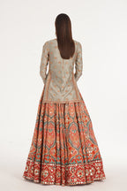 ABHINAV MISHRA LEHENGA KURTI DUPATTA MULTICOLOUR