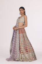 ABHINAV MISHRA LEHENGA BLOUSE DUPATTA MULTICOLOUR