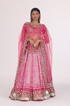 ABHINAV MISHRA LEHENGA BLOUSE DUPATTA PINK
