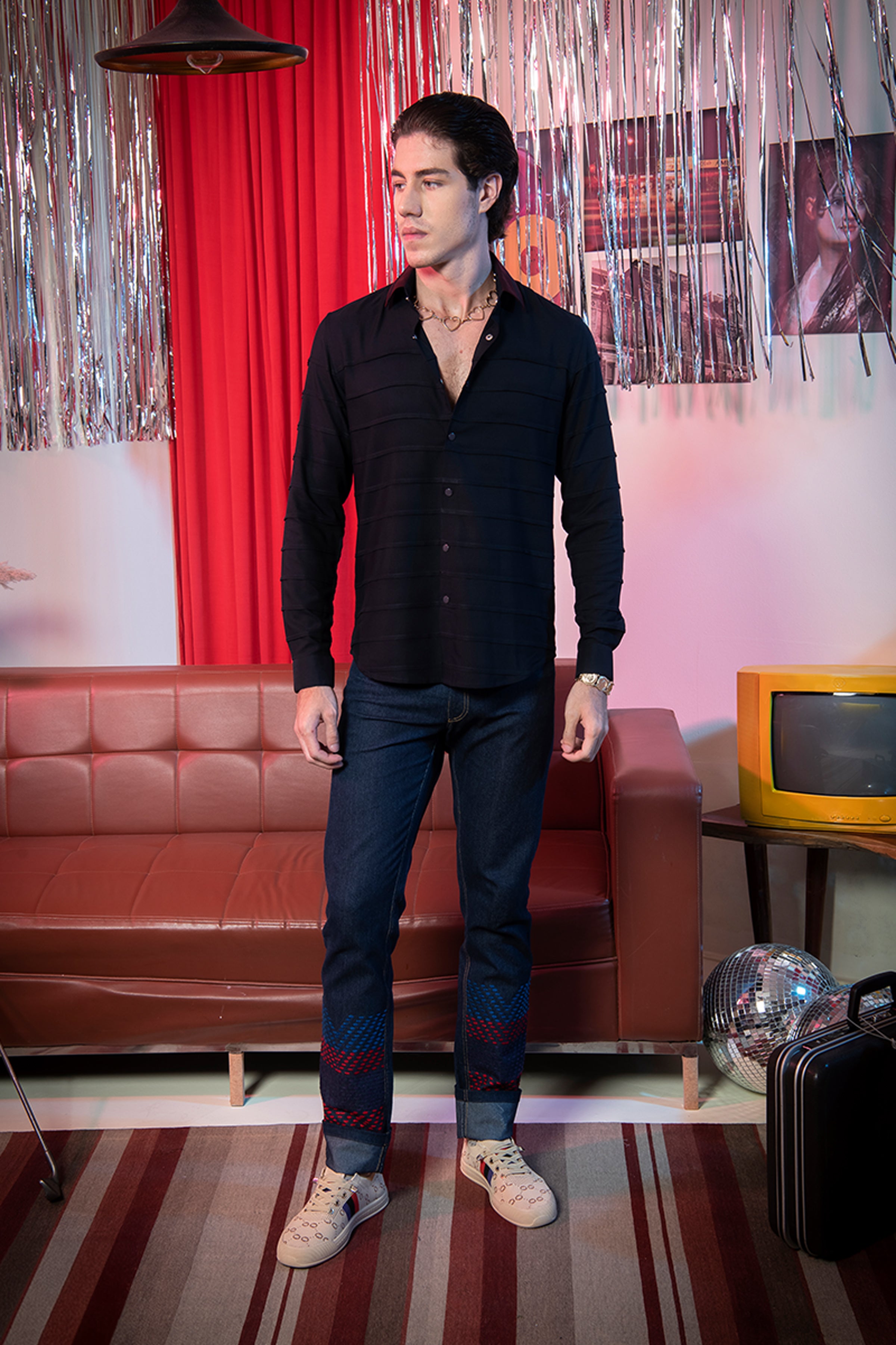 ABKASA SHIRT NAVY BLUE