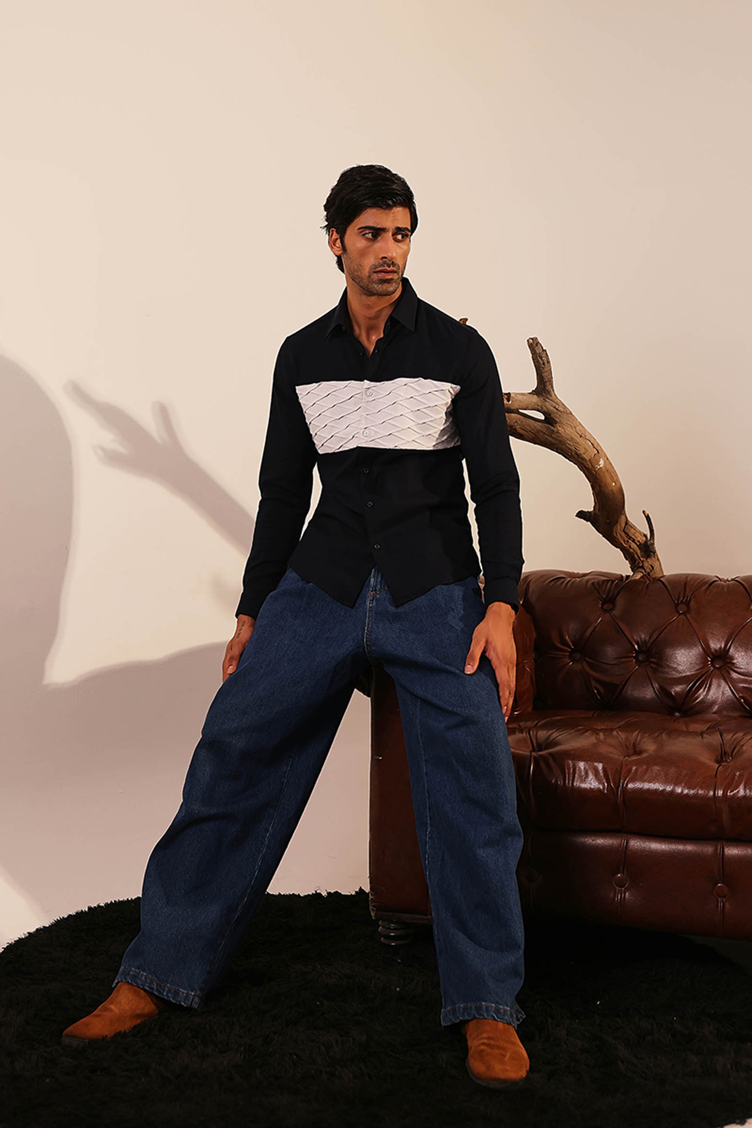 ABKASA SHIRT NAVY BLUE