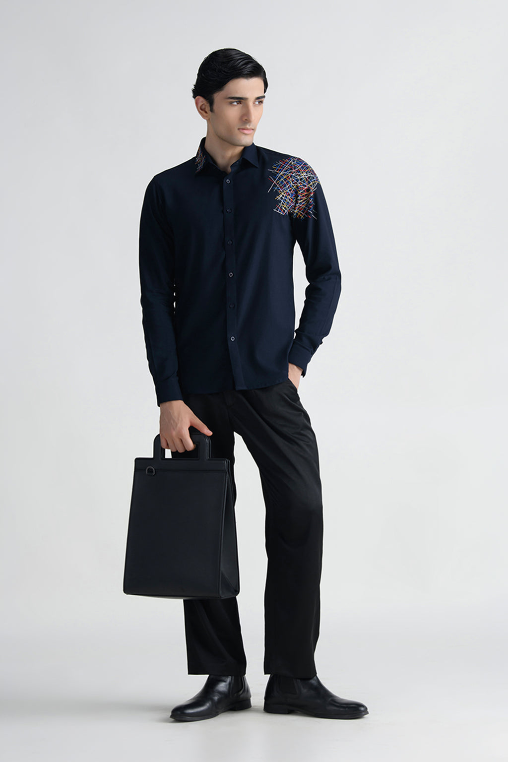 ABKASA SHIRT NAVY BLUE