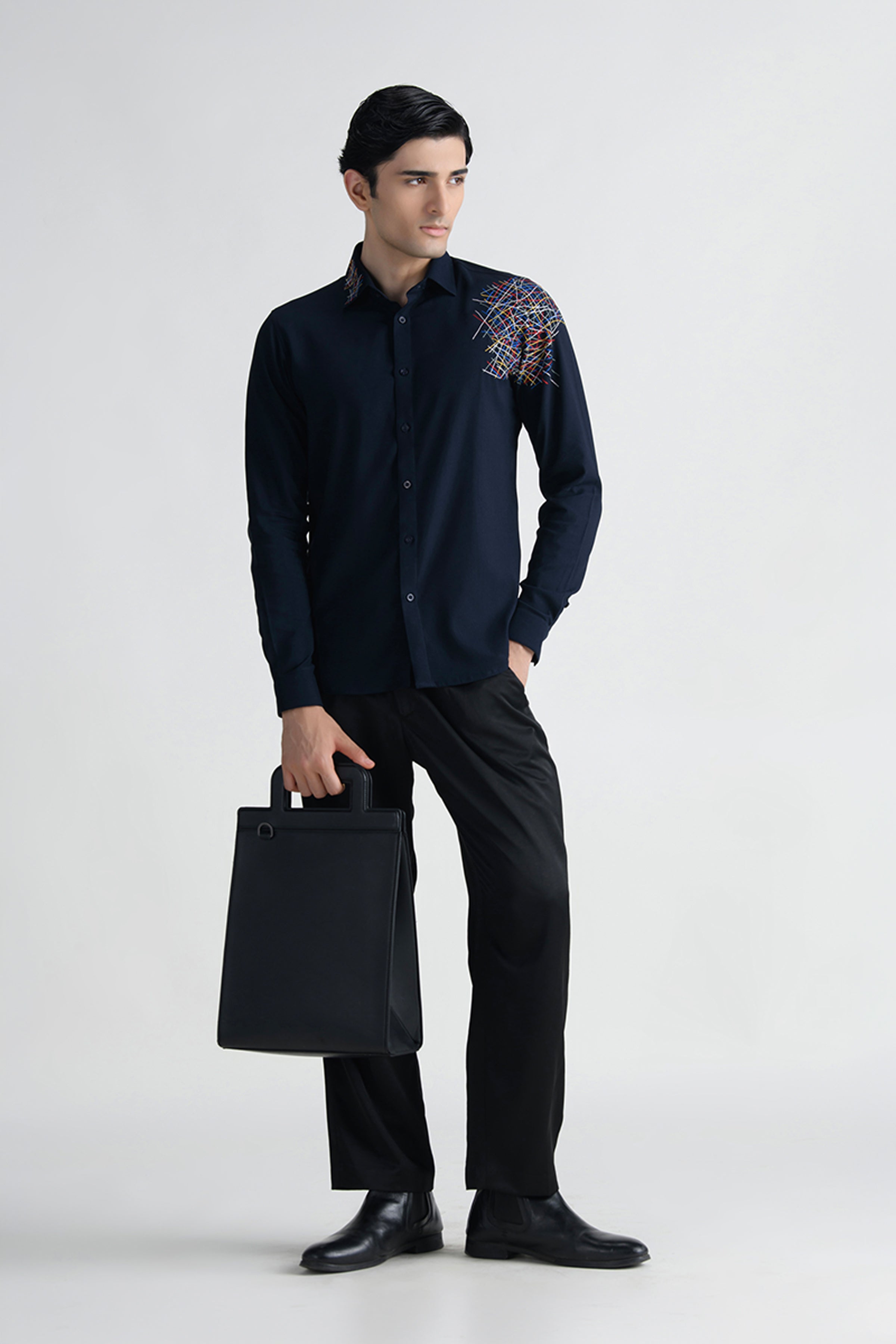 ABKASA SHIRT NAVY BLUE
