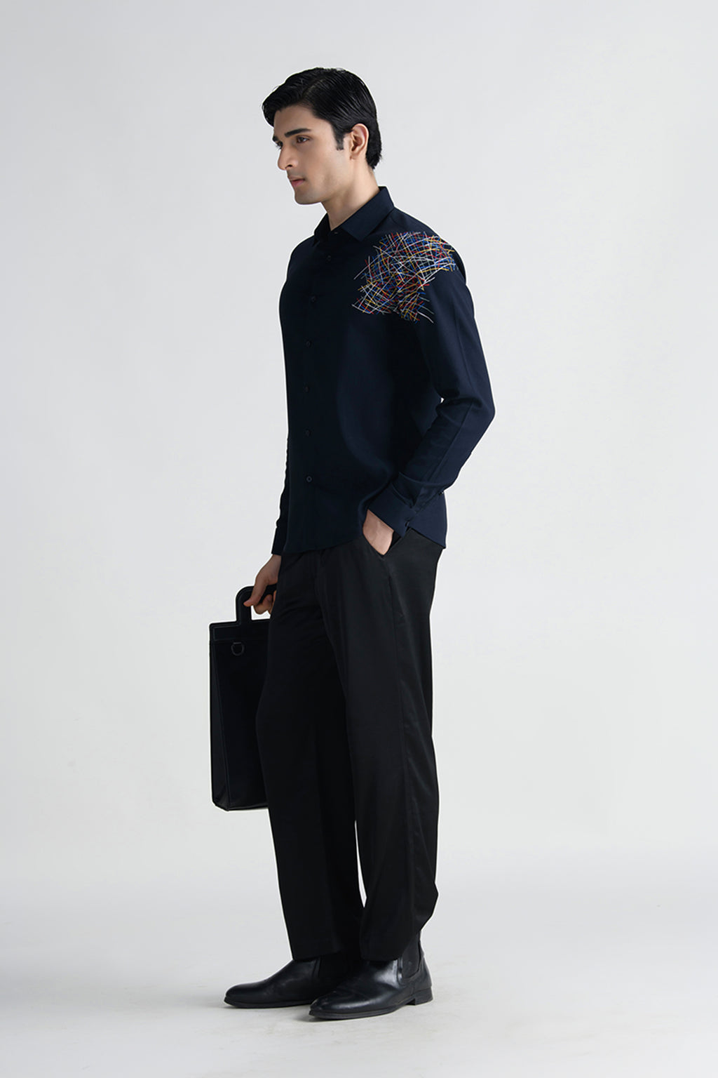 ABKASA SHIRT NAVY BLUE