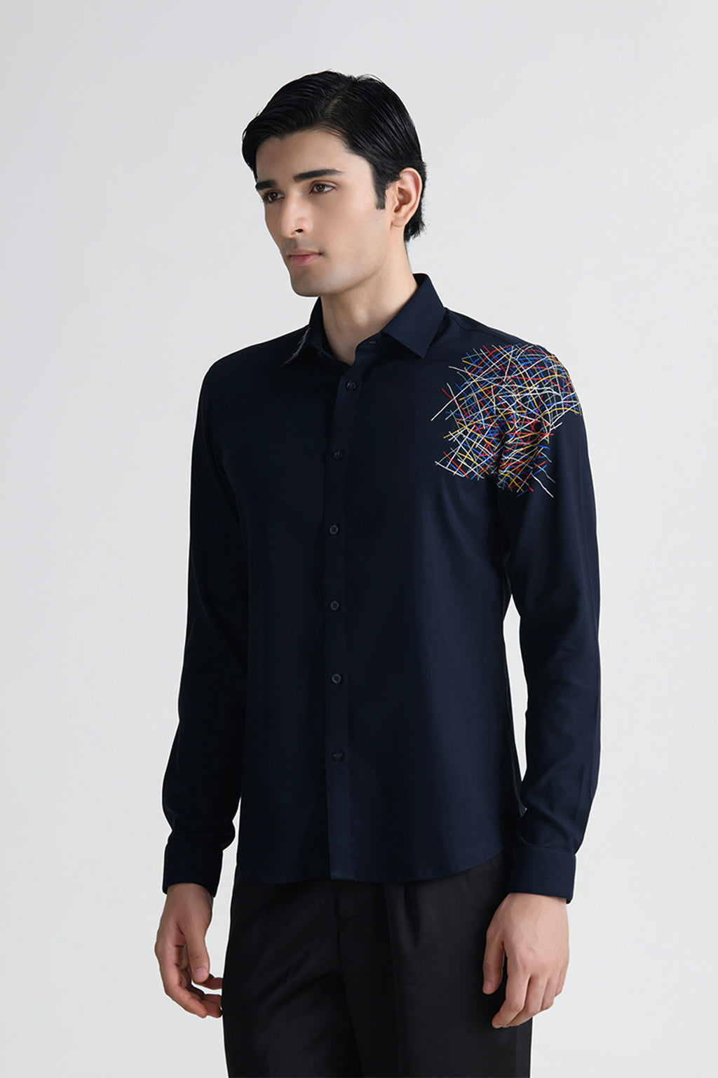 ABKASA SHIRT NAVY BLUE