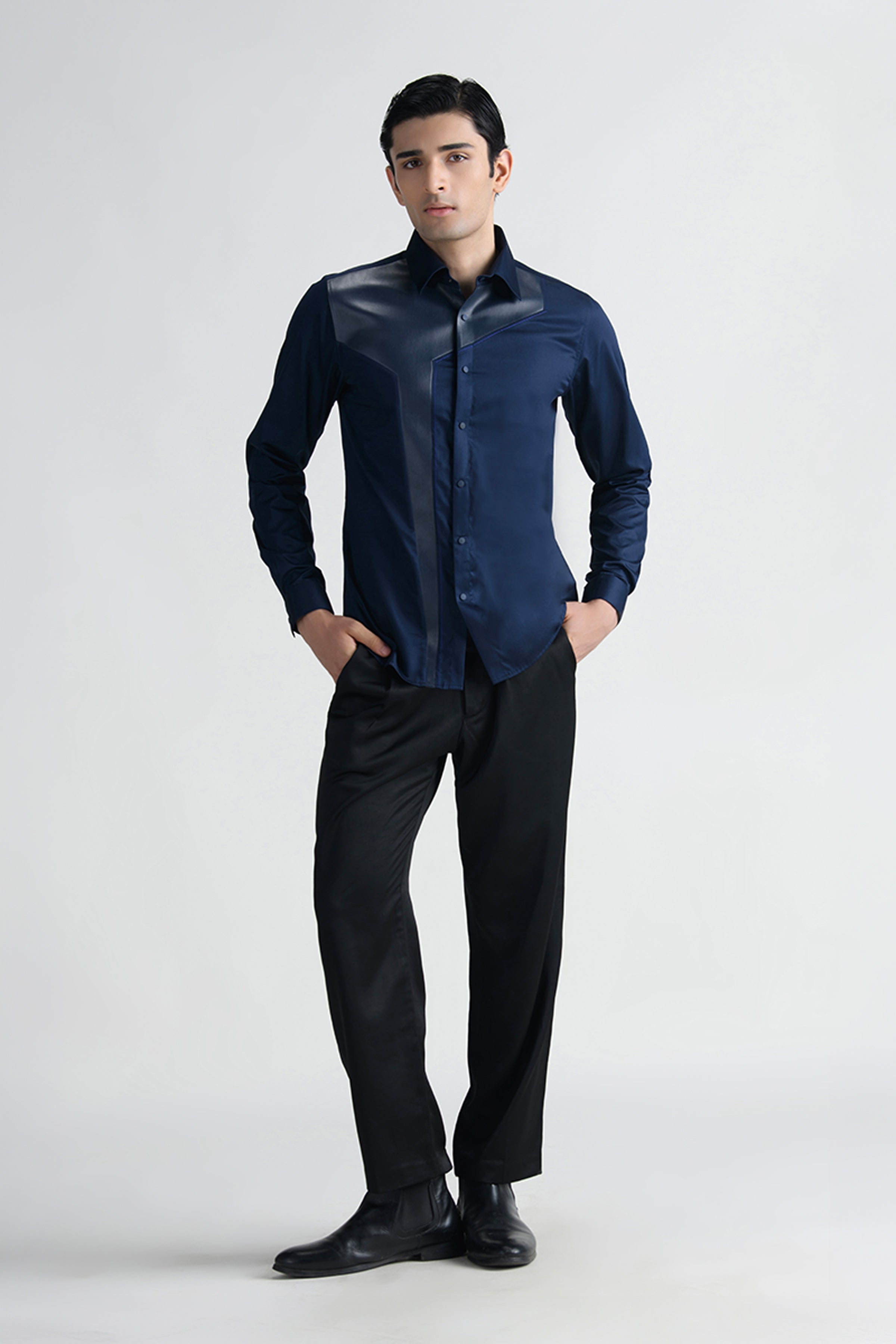 ABKASA SHIRT NAVY BLUE