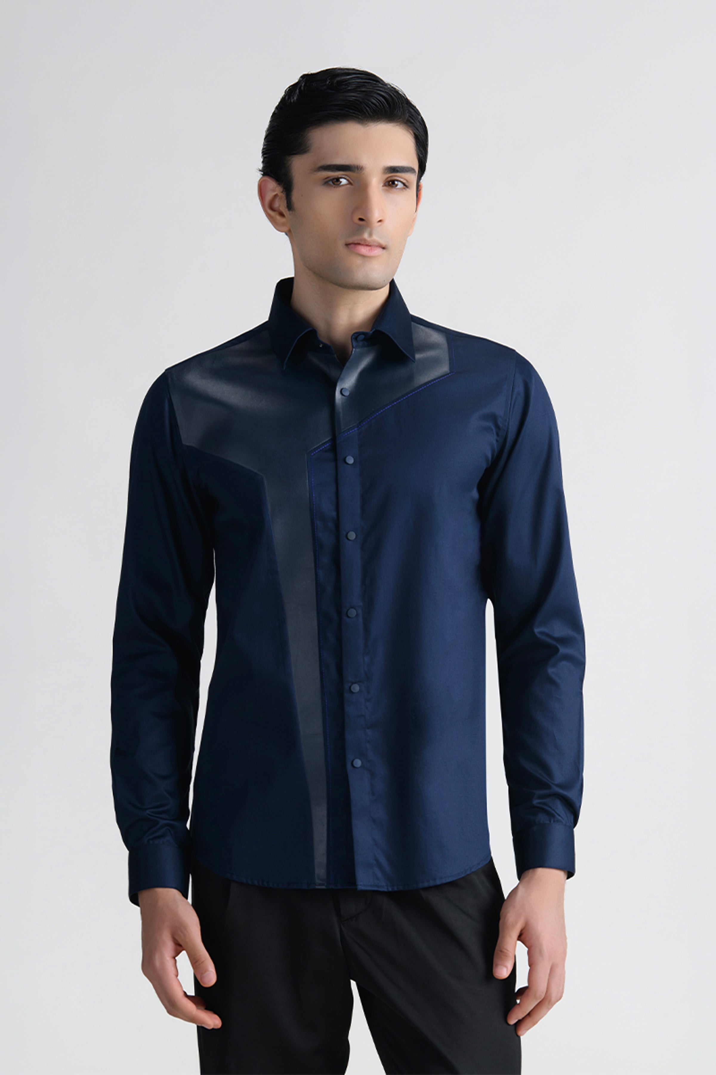 ABKASA SHIRT NAVY BLUE