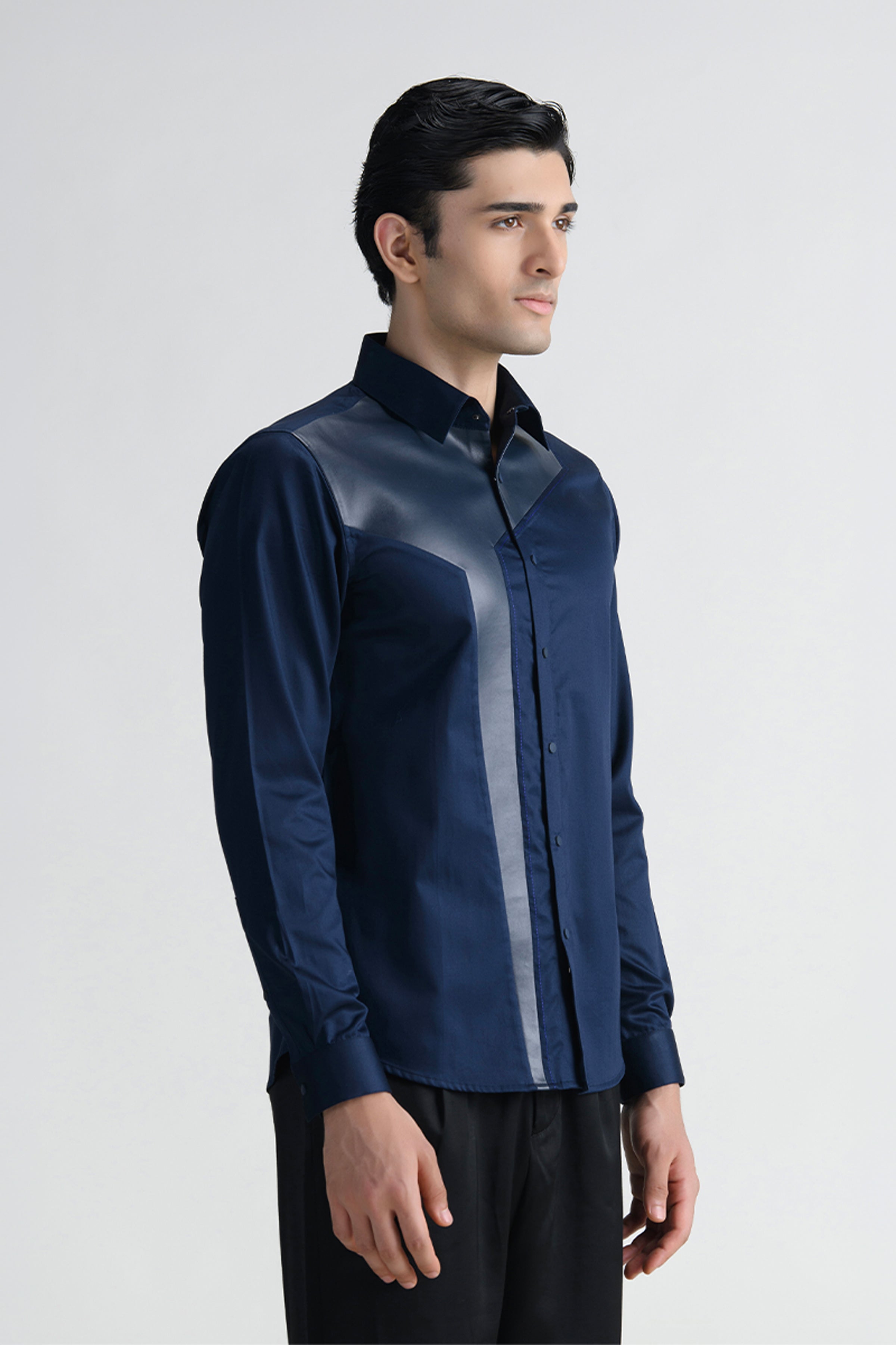 ABKASA SHIRT NAVY BLUE