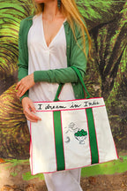 Tote Green Pink