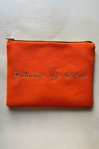 Pouch Denim Orange Pink Red Yellow