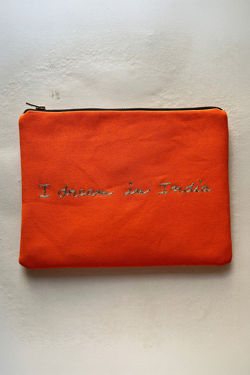 Pouch Turmeric Yellow Denim Orange Pink White