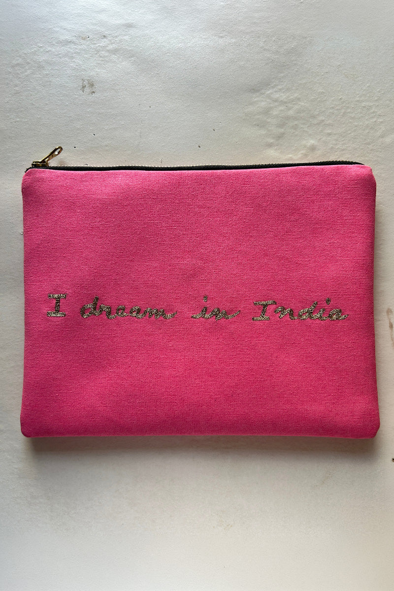 Pouch Turmeric Yellow Denim Orange Pink White