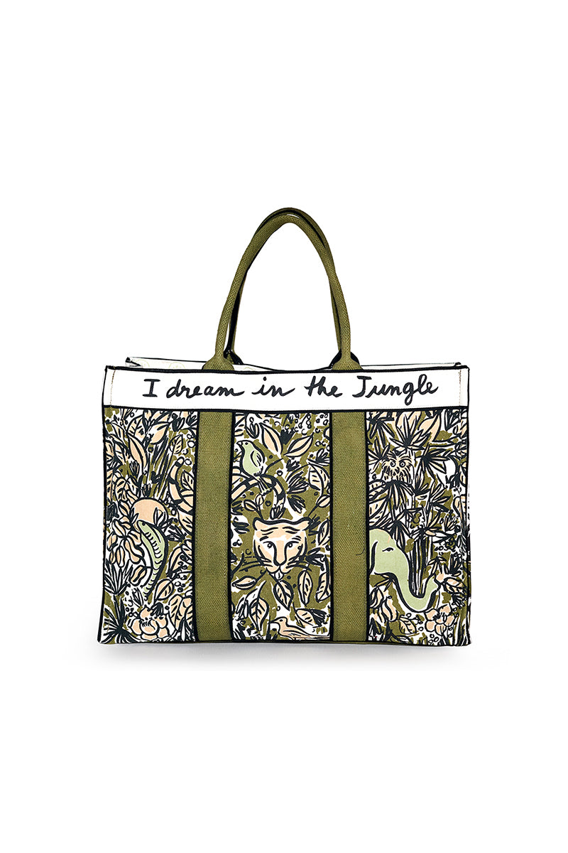 Tote Khaki Forest Green