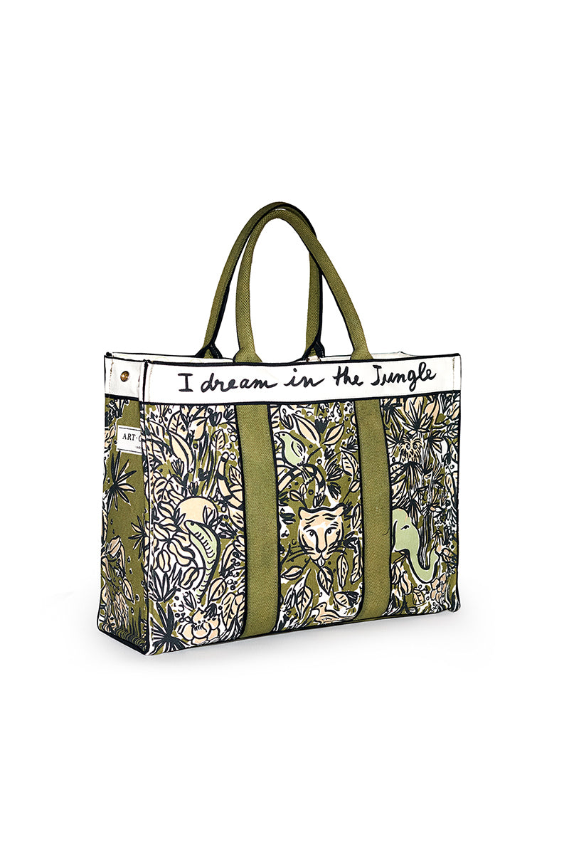 Tote Khaki Forest Green