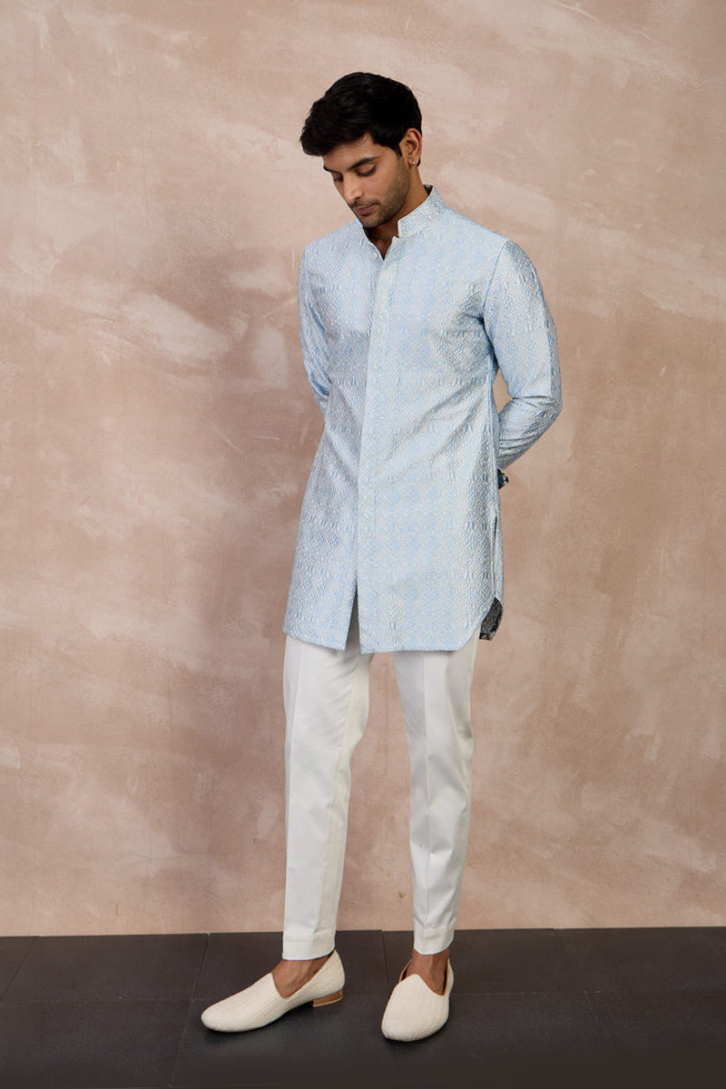 Kurta Ivory Powder Blue