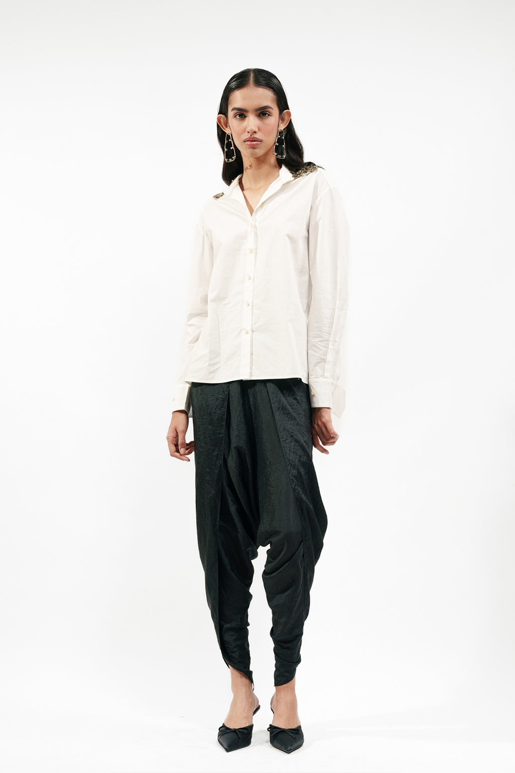 Shirt Dhoti Black
