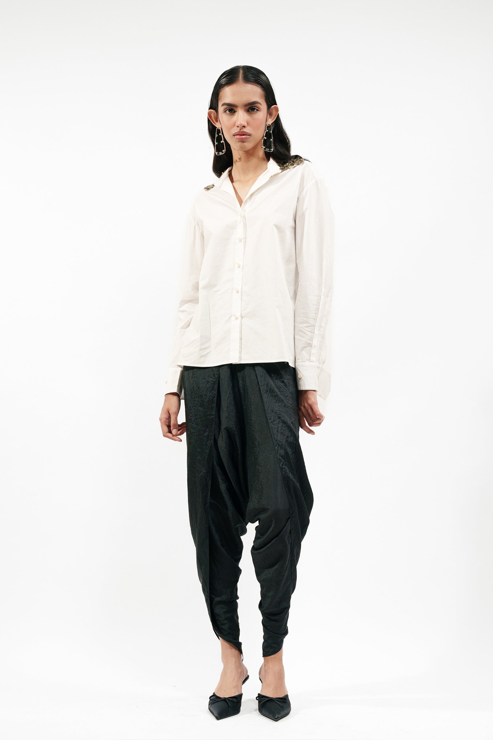 Shirt Dhoti Black