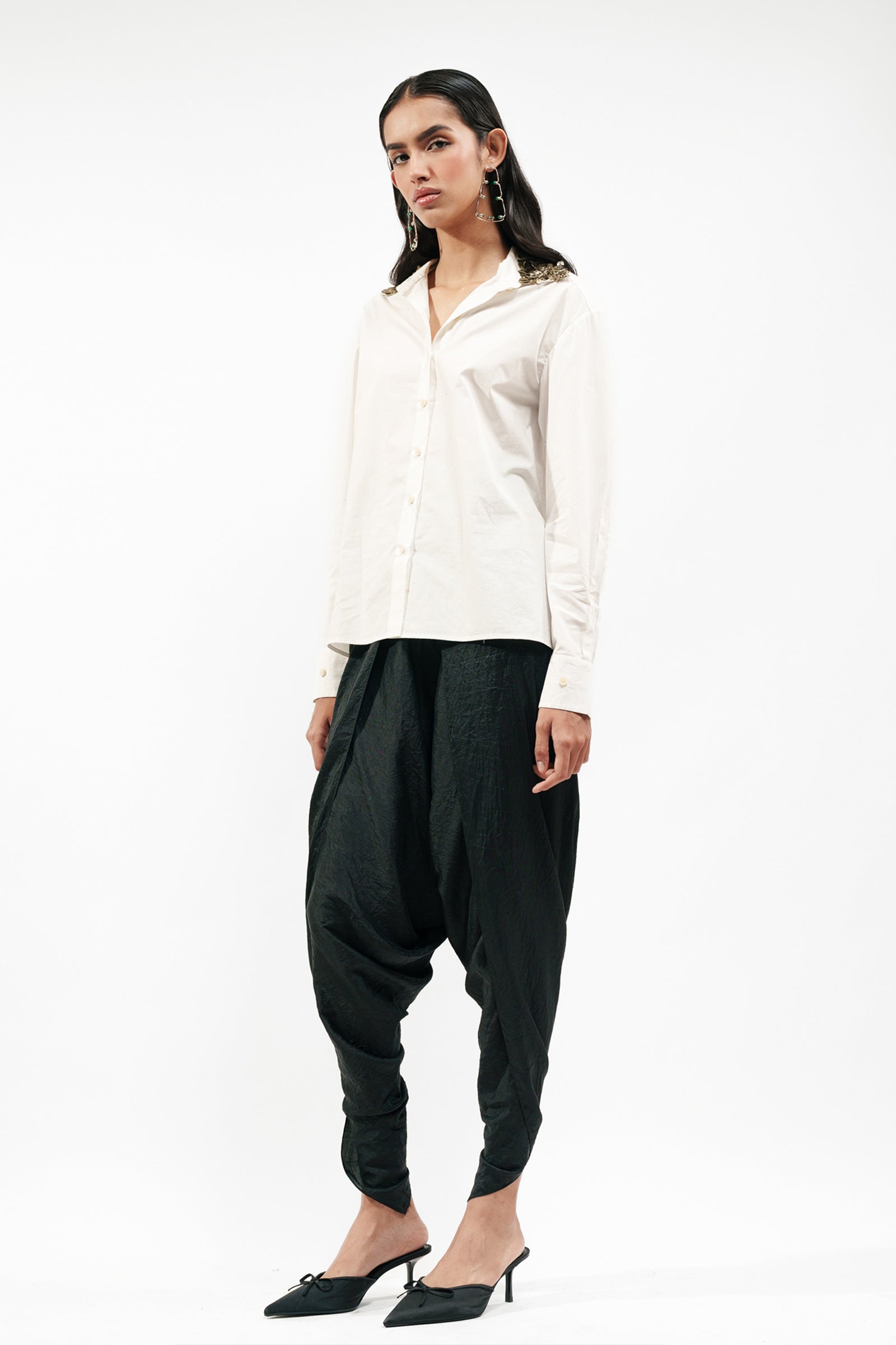 Shirt Dhoti Black