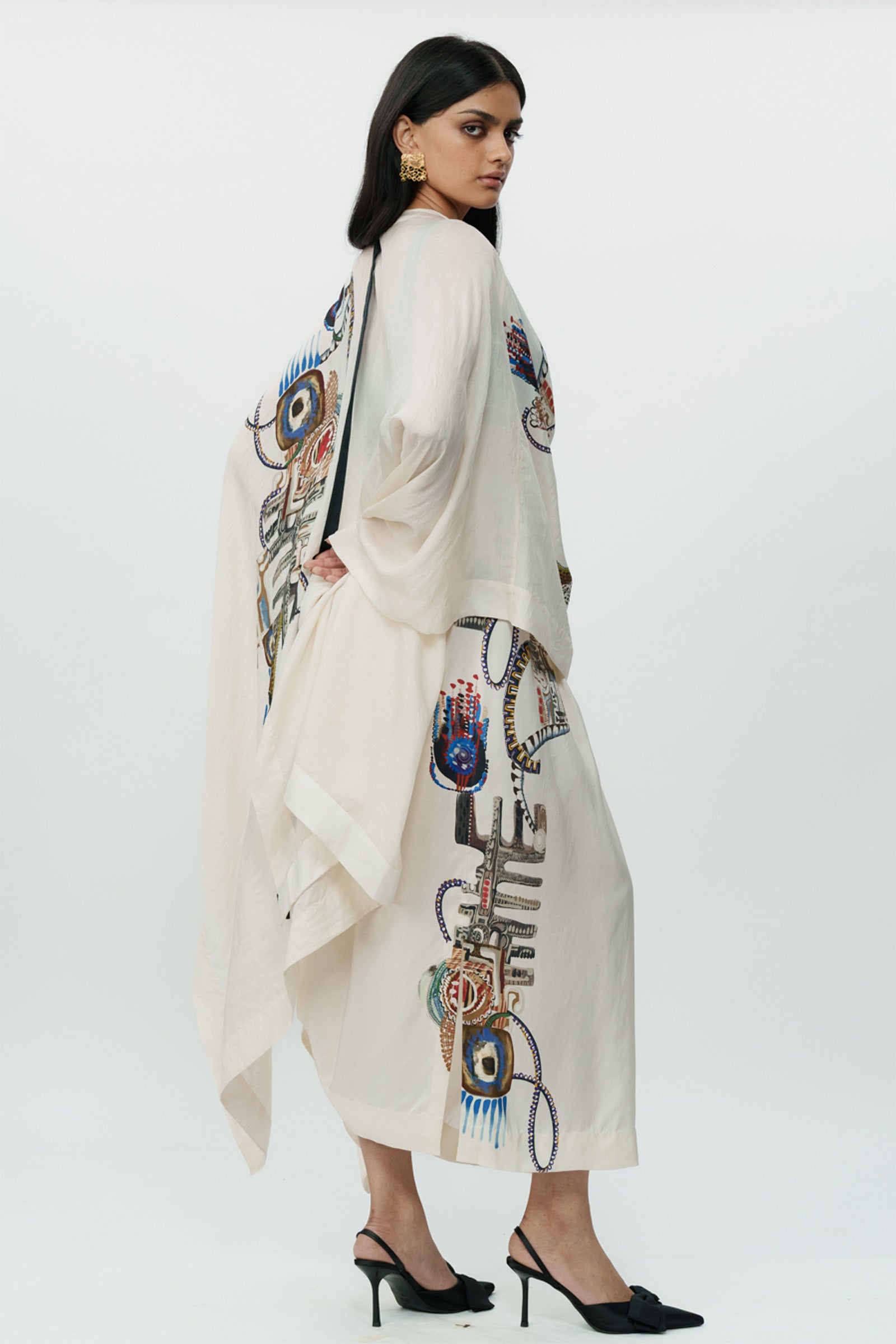 Cape Croptop Skirt Off White