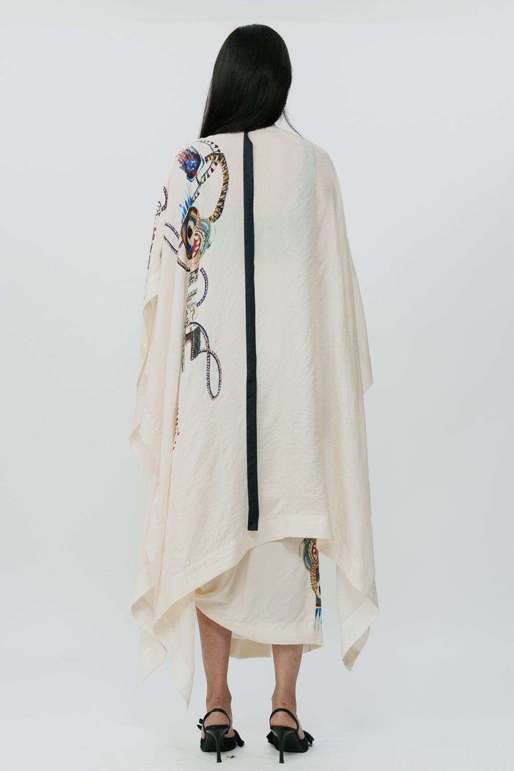 Cape Croptop Skirt Off White