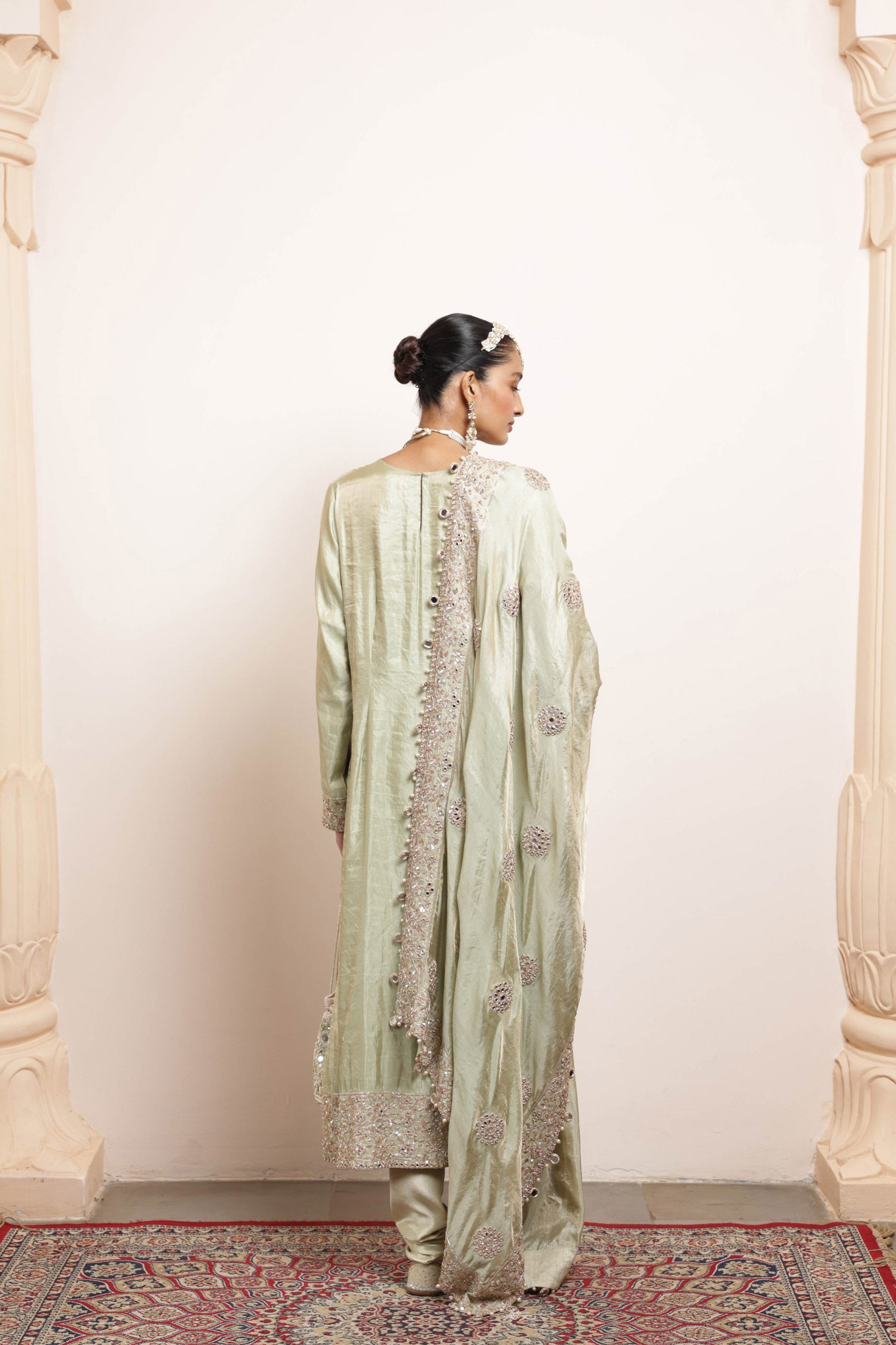 KURTA CHURIDAR DUPATTA SEAGREEN