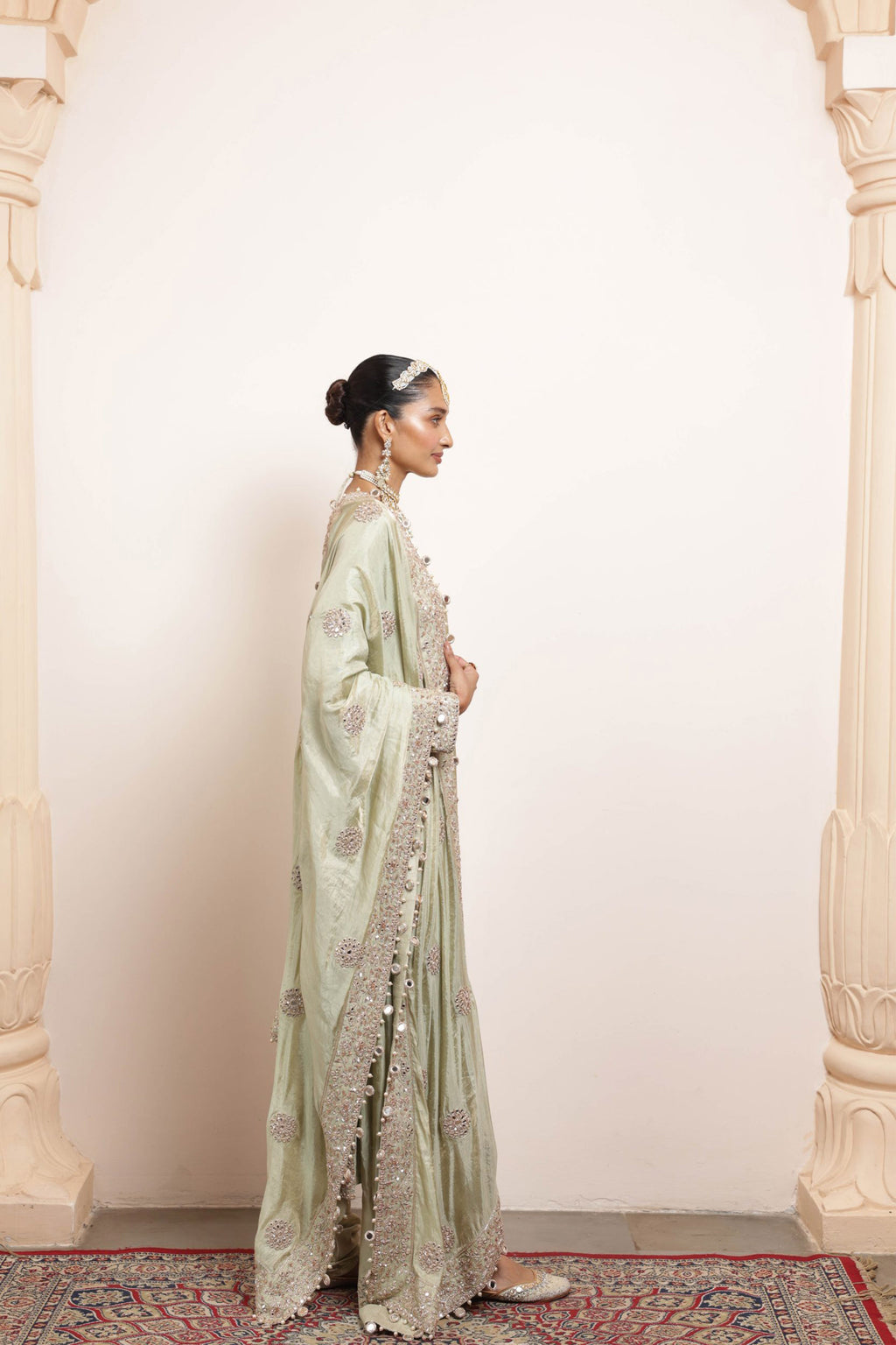 KURTA CHURIDAR DUPATTA SEAGREEN