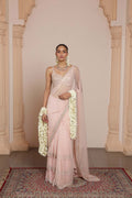 DRAPED SAREE BLOUSE DUST PINK
