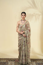 DRAPED SAREE CORSET MULTICOLUR